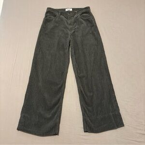 Aritzia AGOLDE Corduroy Olive Green Pants Women’s 24  VTG Hemmed 30″×26″